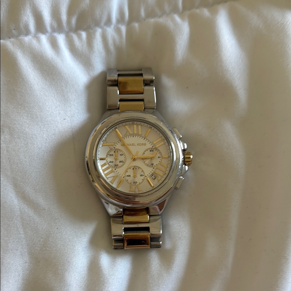 Michael Kors Silver and Gold Watch